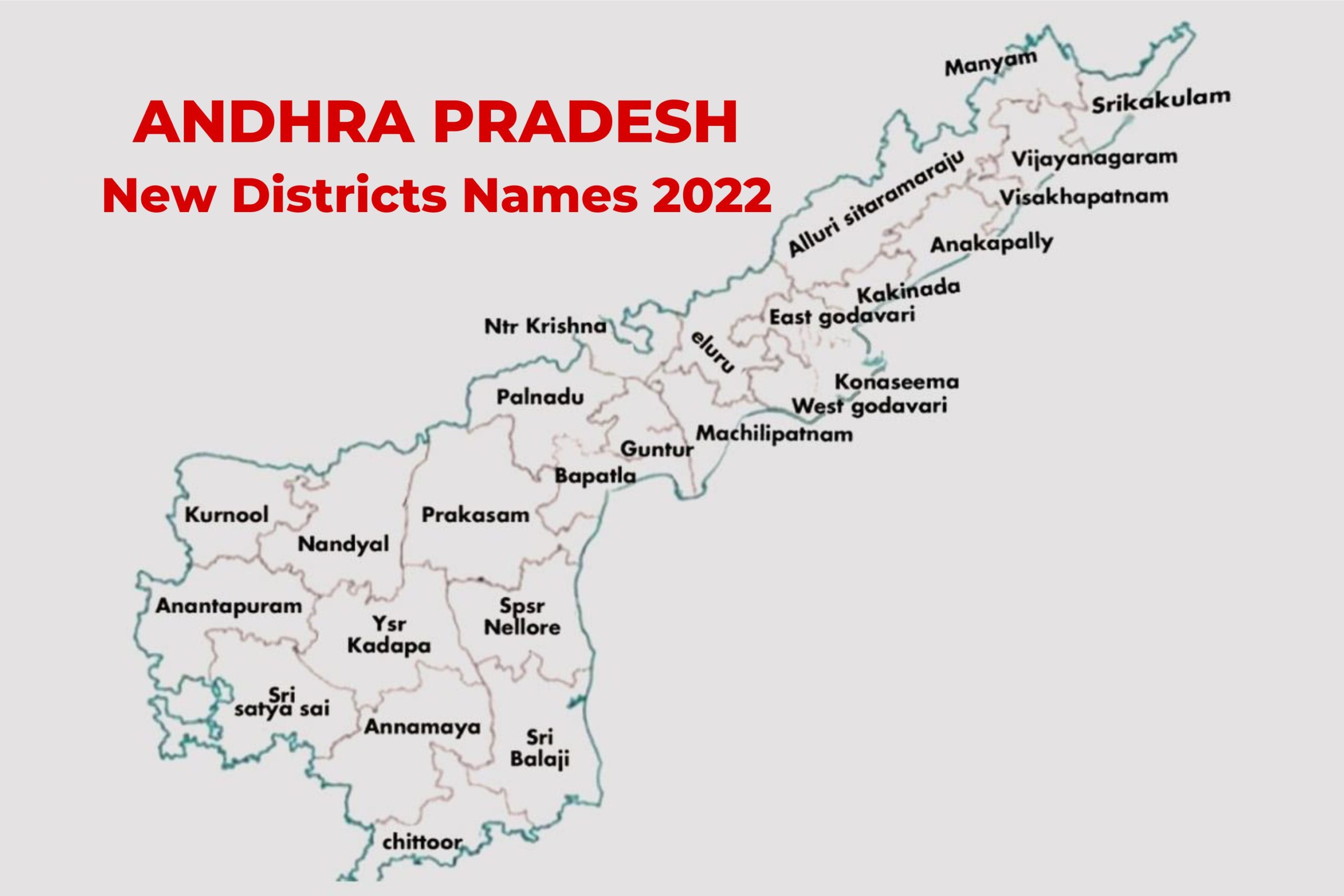 Andhra Pradesh New Districts Names List 2022