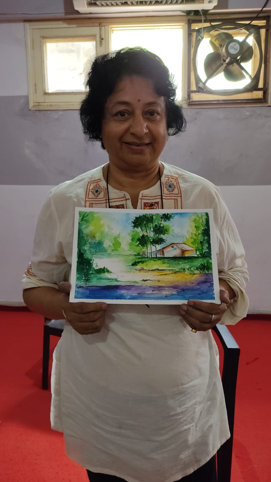 Water colour by Mrs Benu Mathur, 63yrs age