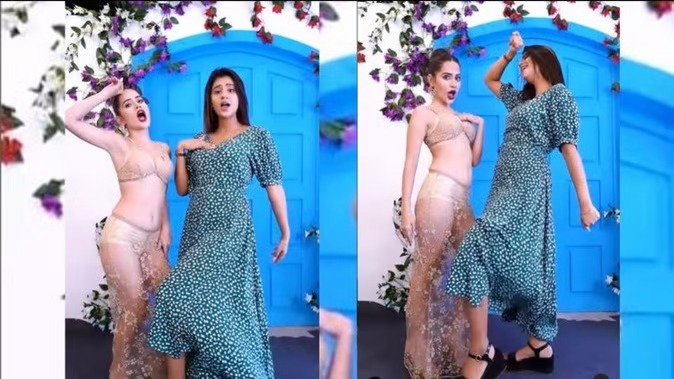 674px x 379px - Urfi Javed and Anjali Arora: Netizens advise Anjali to stay away from Urfi,  as the latter drops in a Dance video with 'Kacha Badam' Fame, Watch â€“  Credent TV
