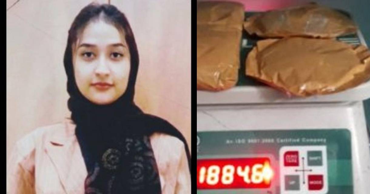 A 19-year-old woman was detained at the airport in Kerala with 1.8 kilograms of gold hidden in her undergarments