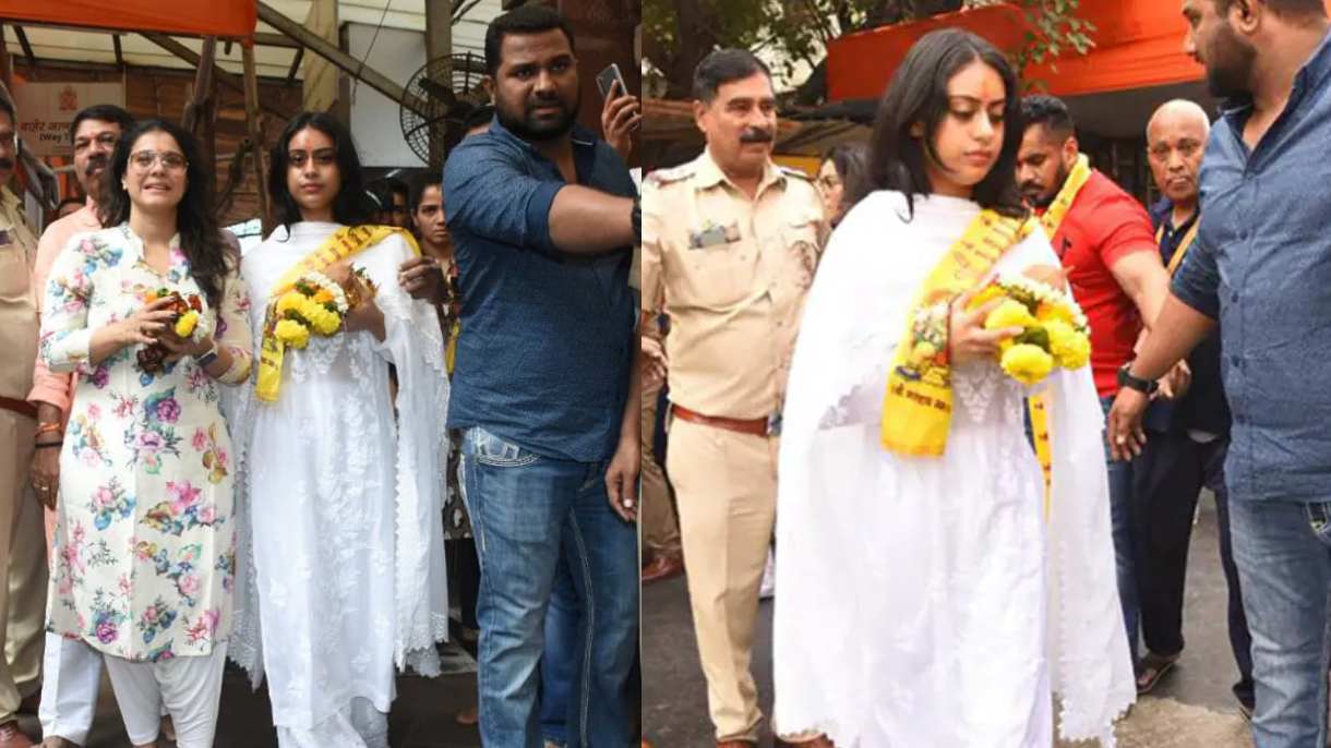 Nysa Devgan forgoes her bold outfit and sports a white salwar kameez