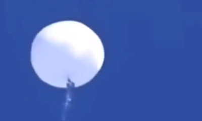 A suspected Chinese surveillance balloon was shot down by a US fighter jet