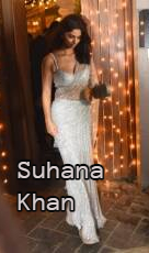 Suhana Khan Larg Boob Fuck - Suhana Khan is a who is The most beautiful Desi girl everwearing a silver  net saree and bralette to Alanna Panday's wedding. - Credent TV