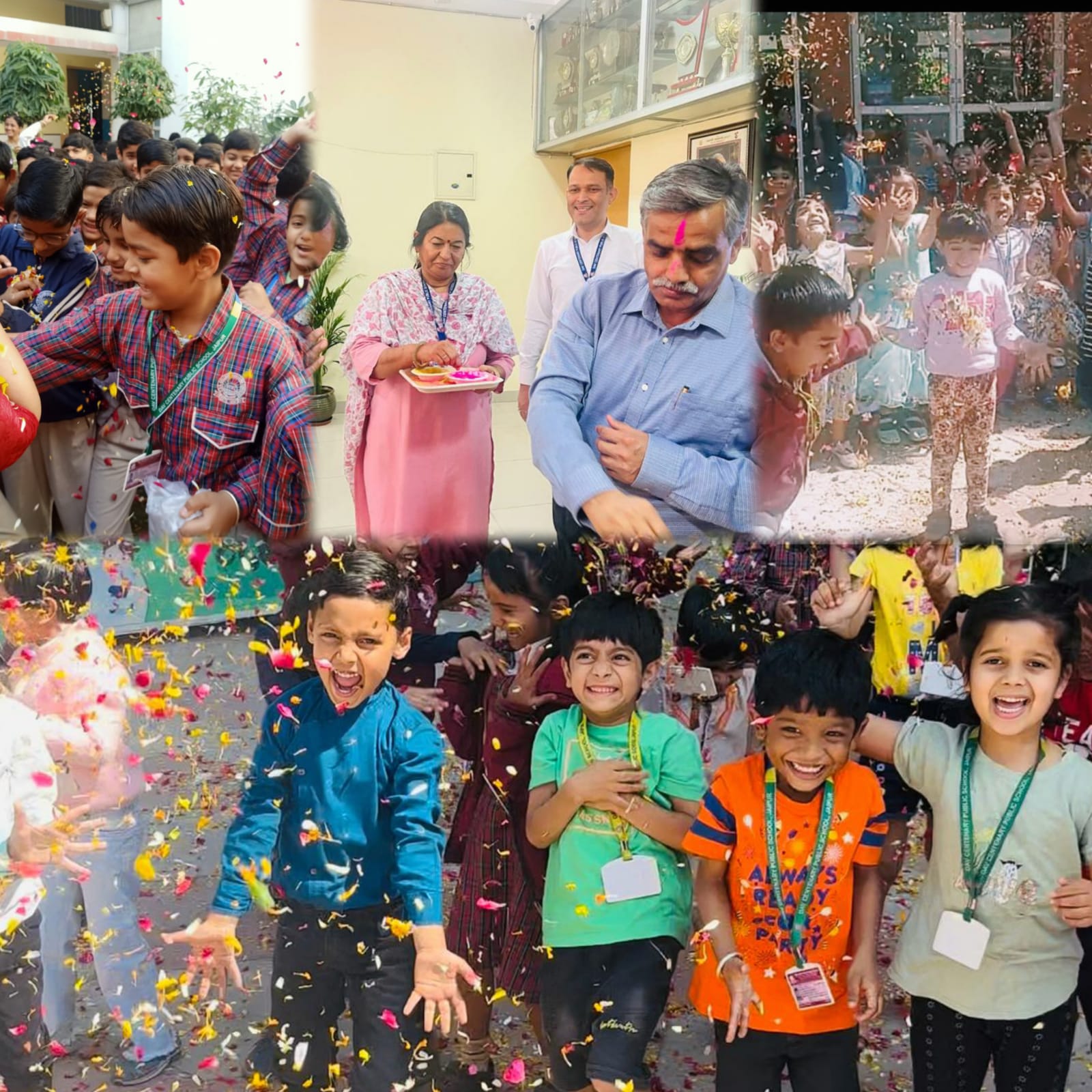 Enjoyed colorful Holi at DAV Centenary Public School Vaishali nagar
