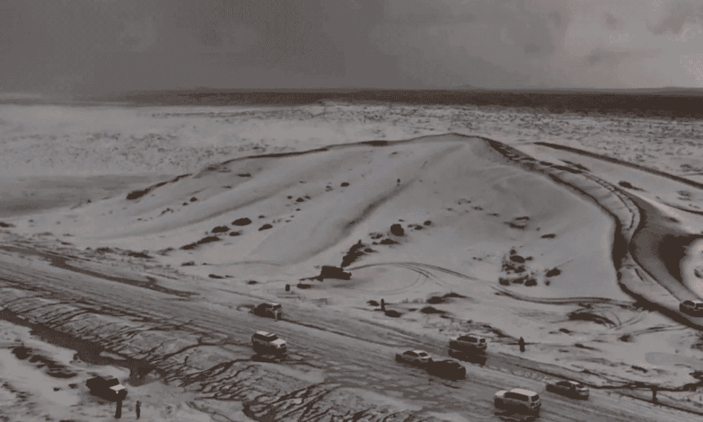 Snowfall in Saudi Arabia's