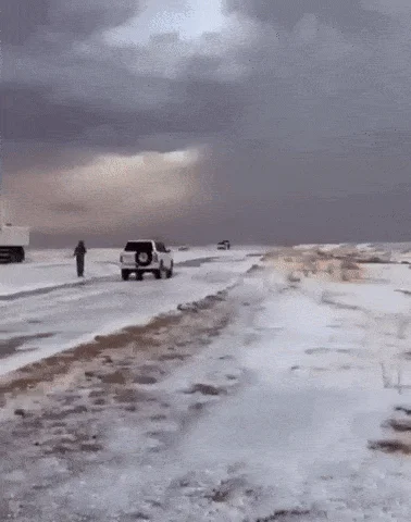 Historic Snowfall in Saudi Arabia's Desert: A Winter Wonderland Emerges 140 Saudi Arabia snowfall