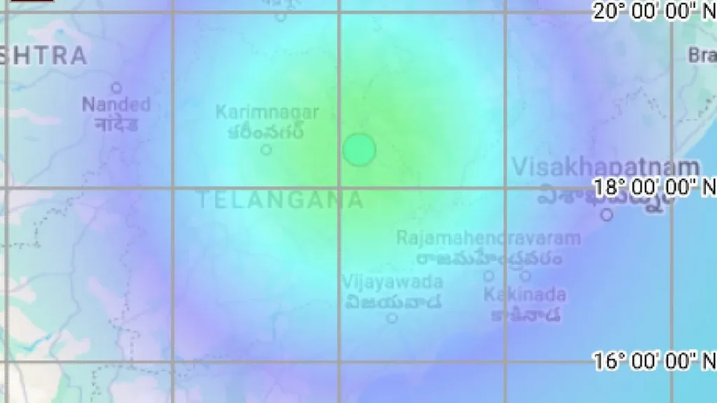 Earthquake today in Telangana