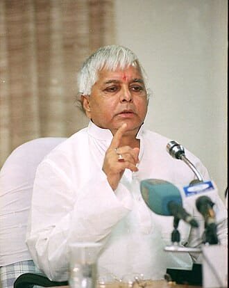 The Union Minister for Railways Shri Lalu Prasad addressing the Media to announce a policy matter in New Delhi on September 12 2004
