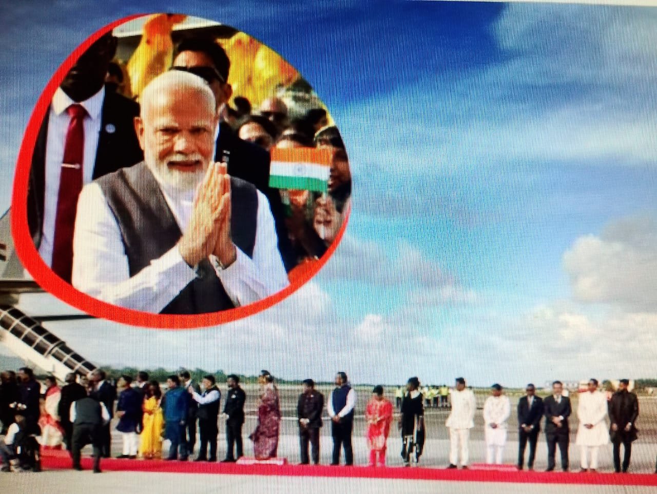 PM Modi Receives a Grand and Emotional Welcome in Trinidad, Indian Culture Lights Up the Ceremony 113 Pm Modi Visit Abrod