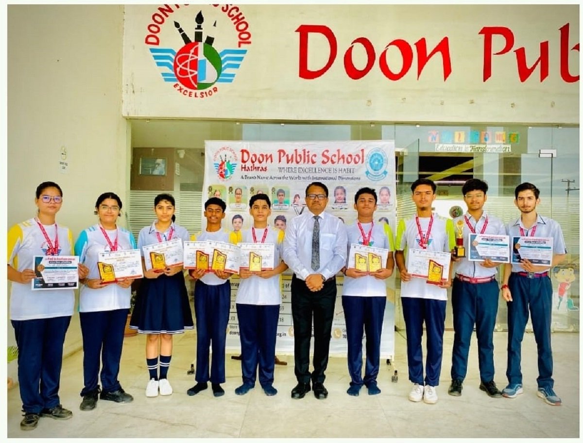 Hathras District Art Triumph as Doon Public School students achieve stellar victories in the 2025 music and science competitions under dynamic leadership 137 District-Level Art Festival 2025