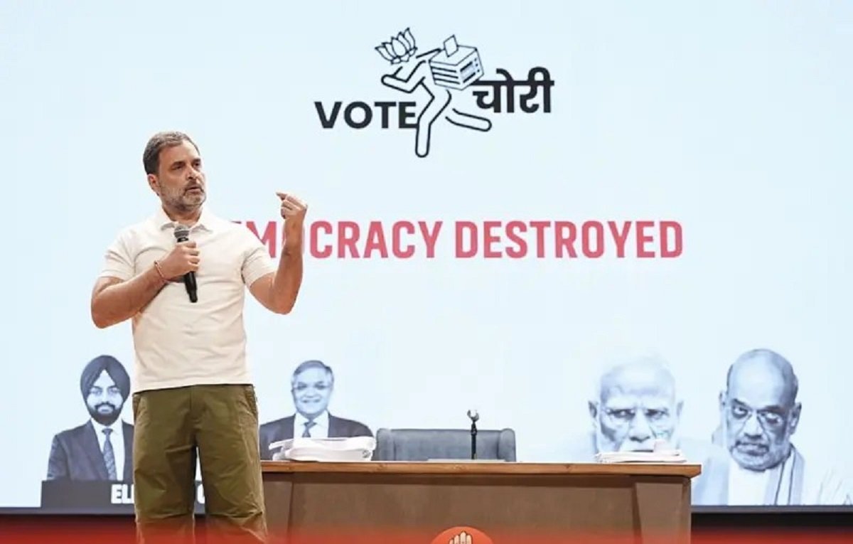 Vote Theft in Mahadevapura is stirring a fierce debate—Congress accuses fake voter lists, EC challenges 122 Rahul Gandhi Getty Image