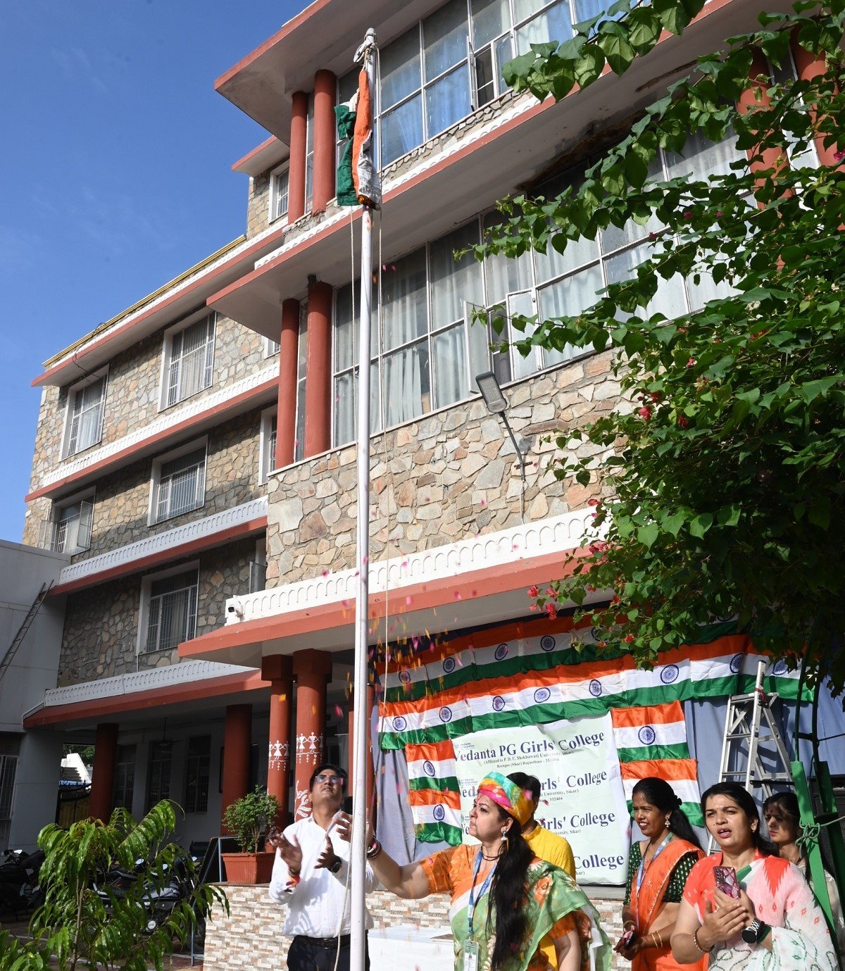 Unity and Pride at 79th Independence Day Celebration at Vedanta PG Women’s College, Reengus 184 Vedanta PG Women’s College, Reengus