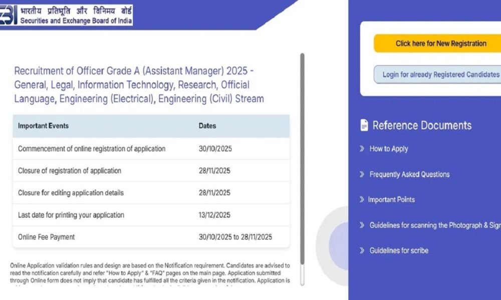 The SEBI Assistant Manager Recruitment 2025