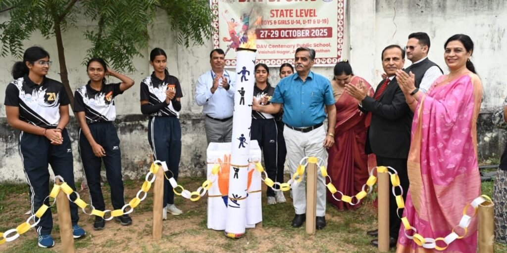 DAV Sports Meet Jaipur saw 725 promising athletes compete with passion, discipline and sportsmanship in a grand three-day state‐level- 140 the DAV Sports Meet Jaipur