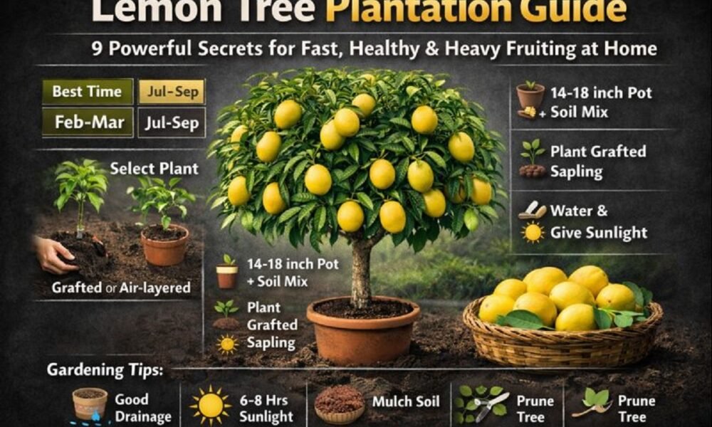 This Lemon Tree Plantation Guide proves that growing lemons at home is not complicated if the right techniques are followed