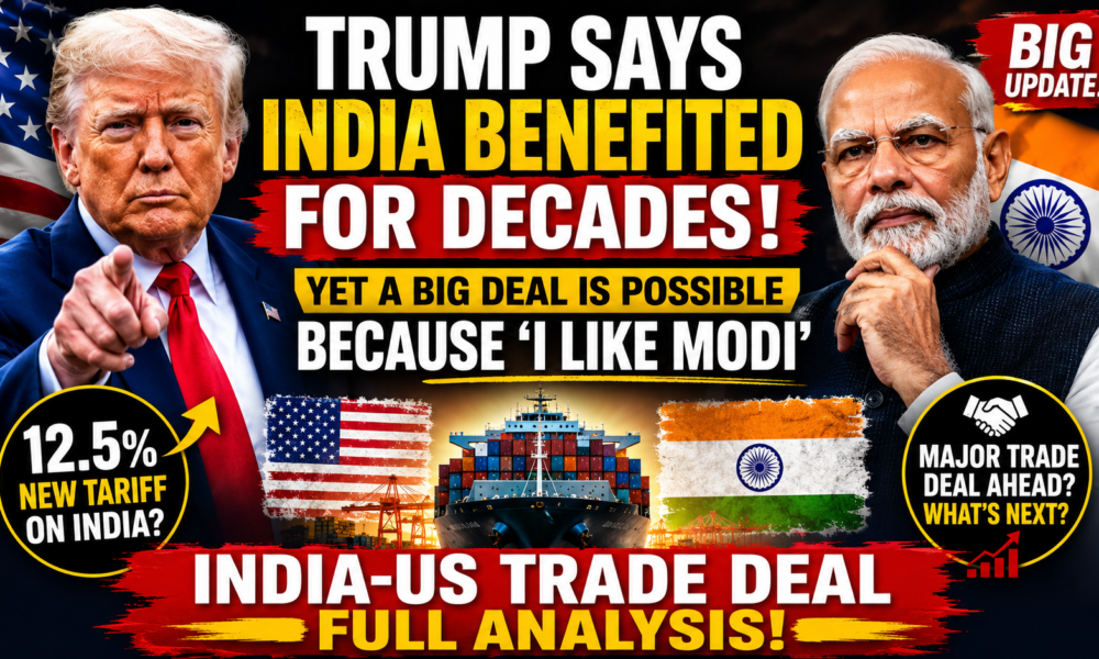 India-US Trade Deal Trump Says India Benefited for Decades