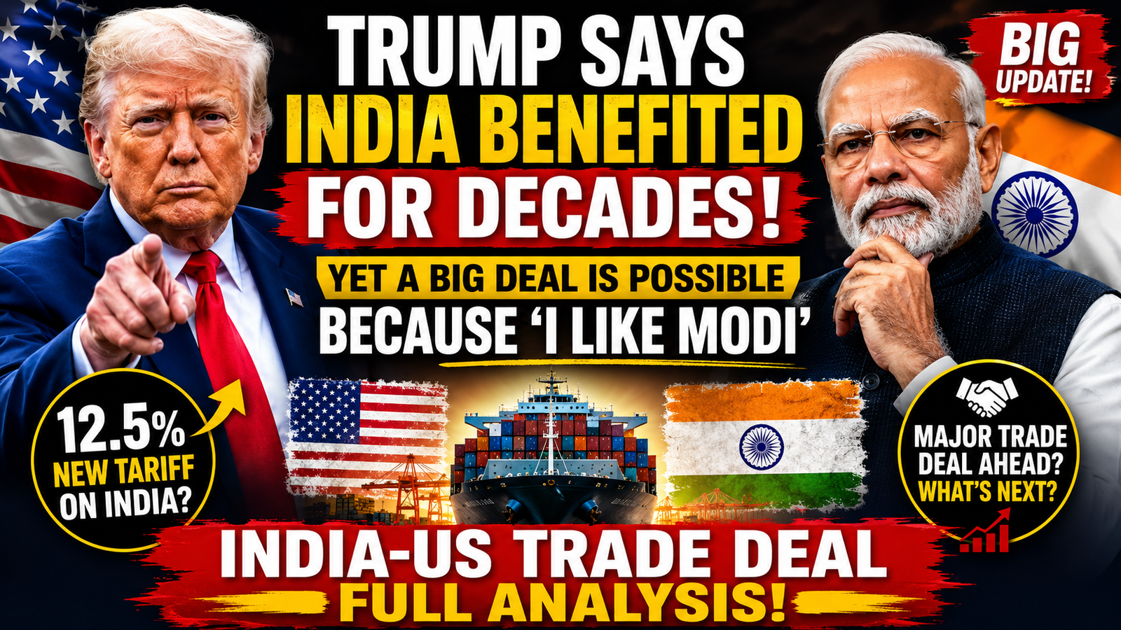 India-US Trade Deal Trump Says India Benefited for Decades
