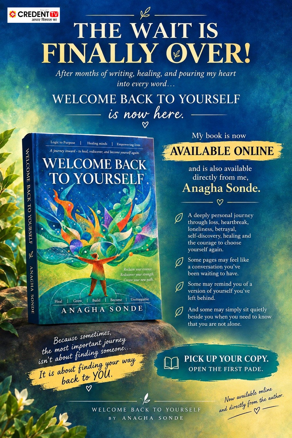 Bengaluru Writer Anagha Sonde Launches Healing Book ‘Welcome Back to Yourself’