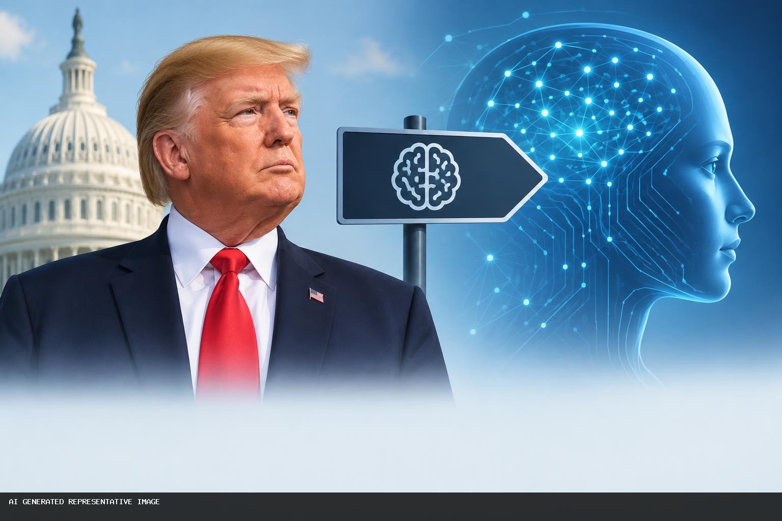 Donald Trump speaking about artificial intelligence