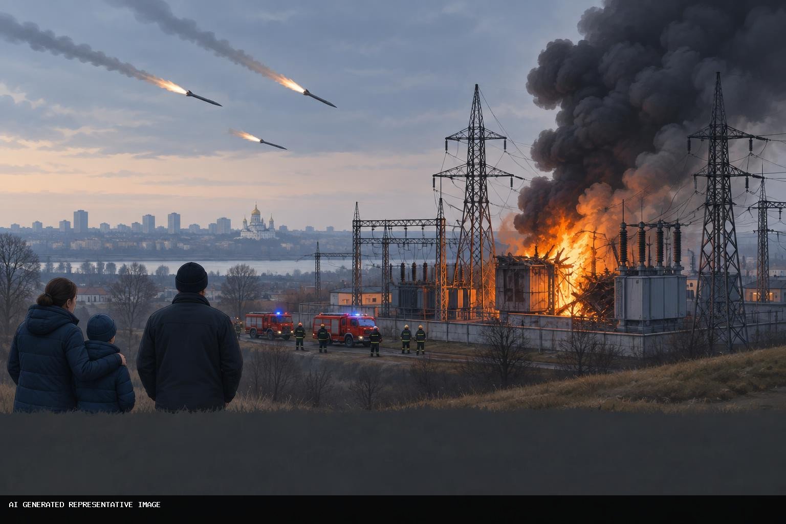 Russia attacks Ukraine energy infrastructure near Kyiv, killing four 139 Emergency workers inspect damaged Kyiv buildings