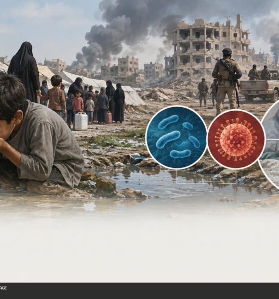 Yemen displaced families at mobile health clinic