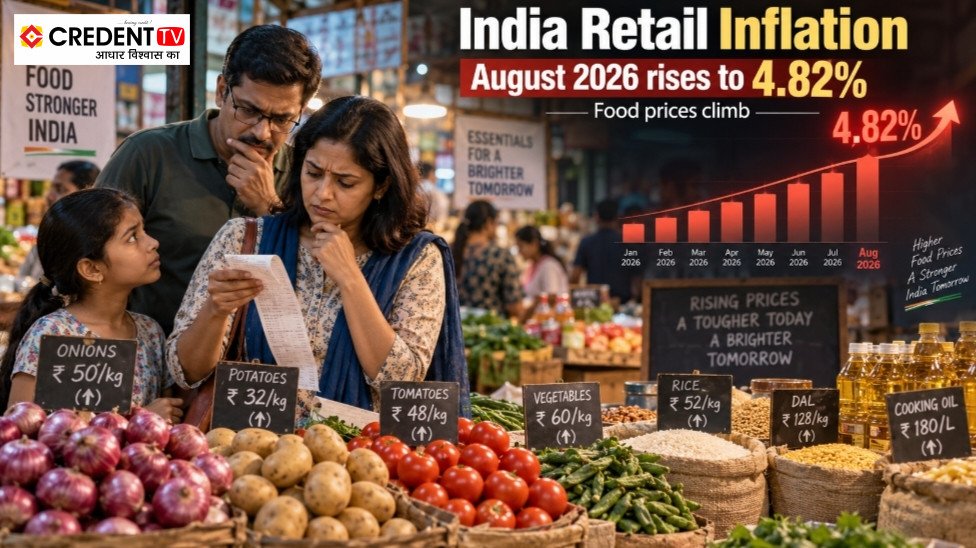India Retail Inflation August 2026 Rises to 4.82% as Food Prices Climb